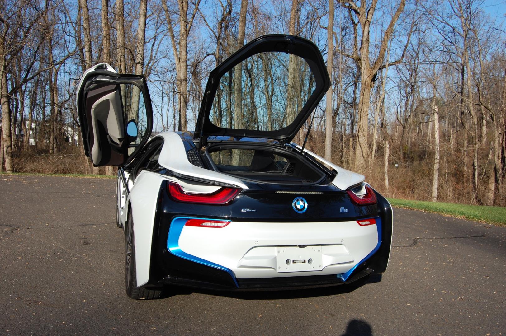 2019 White /Brown Leather BMW i8 (WBY2Z4C50KV) with an 3 cylinder Turbo/ Electric drive engine, Automatic transmission, located at 6528 Lower York Road, New Hope, PA, 18938, (215) 862-9555, 40.358707, -74.977882 - Here we have a beautiful looking and driving 2019 BMW i8 with 7,497 miles. This BMW has a 3 cylinder turbo gas engine with electric motors putting power to all four wheels via an automatic transmission. The interior offers brown leather, keyless entry, cruise control, tilt steering wheel, power wind - Photo#19